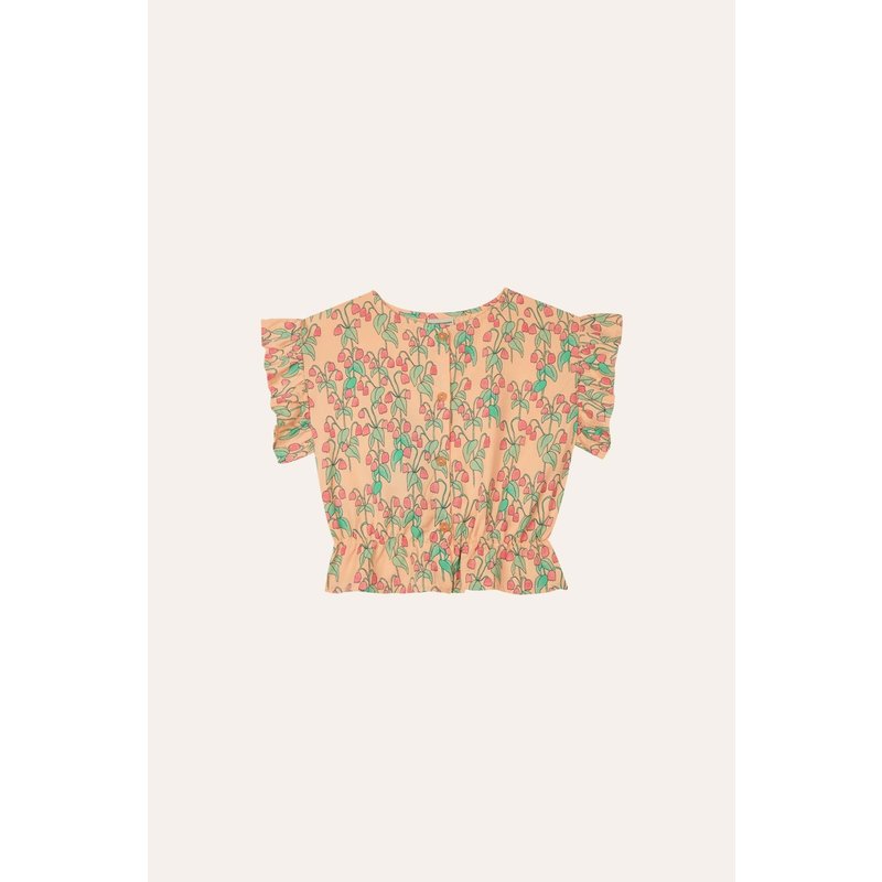 The Campamento Flowers Blouse Peach