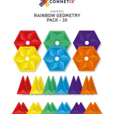 Connetix 30 Piece Rainbow Geometry Pack