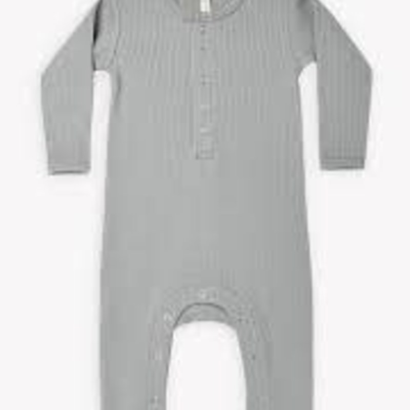 Quincy Mae Ribbed Baby Jumpsuit | Dusty Blue