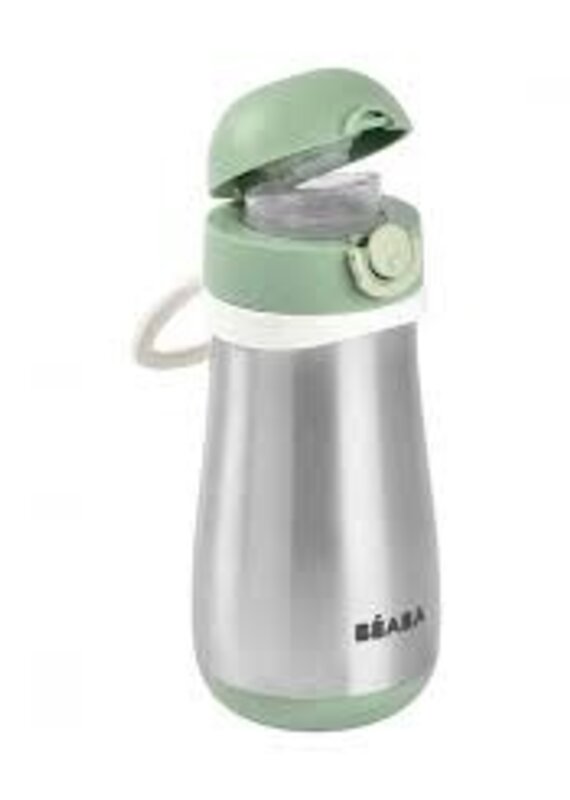 Beaba RVS drinkfles 350ml met handvat groen