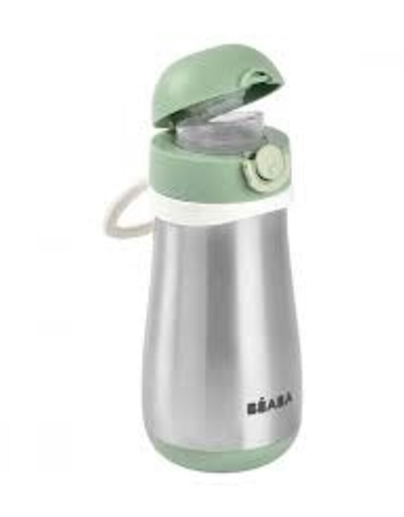 Beaba RVS drinkfles 350ml met handvat groen
