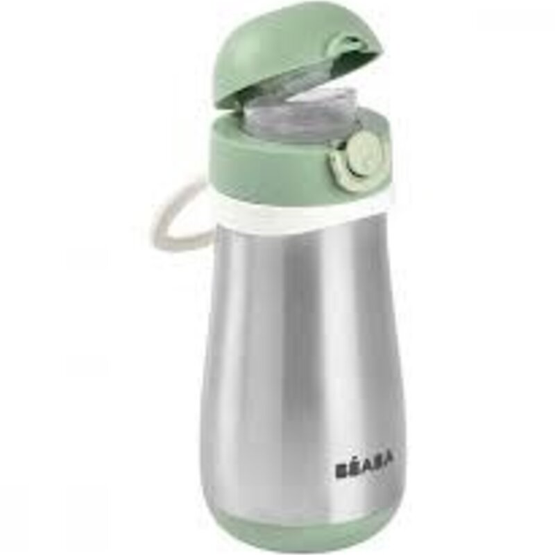 Beaba RVS drinkfles 350ml met handvat groen