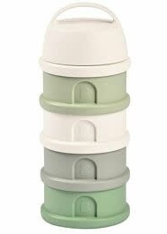 Beaba Stapelbare doseerdozen 4 compartimenten Cotton white/Sage green