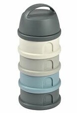 Beaba Stapelbare doseerdozen 4 compartimenten Mineral grey/blue