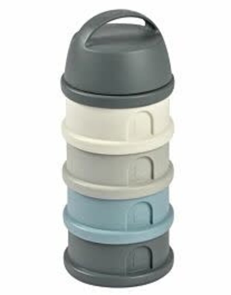 Beaba Stapelbare doseerdozen 4 compartimenten Mineral grey/blue