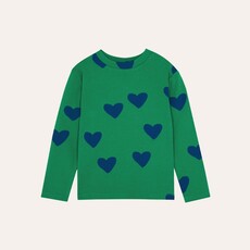 The Campamento Blue Hearts Long Sleeves Kids Tshirt Green