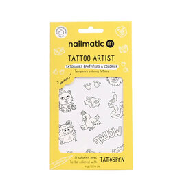 Nailmatic Nk - Planche De Tattoo A Colorier Animals