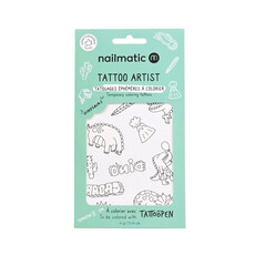 Nailmatic Nk - Planche De Tattoo A Colorier Dinosaurs