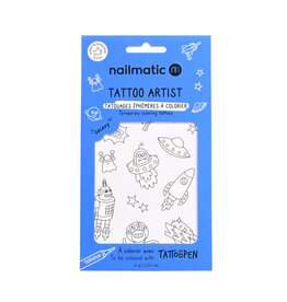 Nailmatic Nk - Planche De Tattoo A Colorier Galaxy