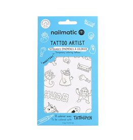 Nailmatic Nk - Planche De Tattoo A Colorier Monsters