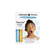 Nailmatic Set Duo Tattoopen Monster Jaune & Bleu Ciel