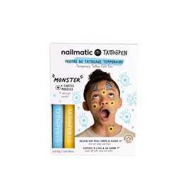 Nailmatic Set Duo Tattoopen Monster Jaune & Bleu Ciel