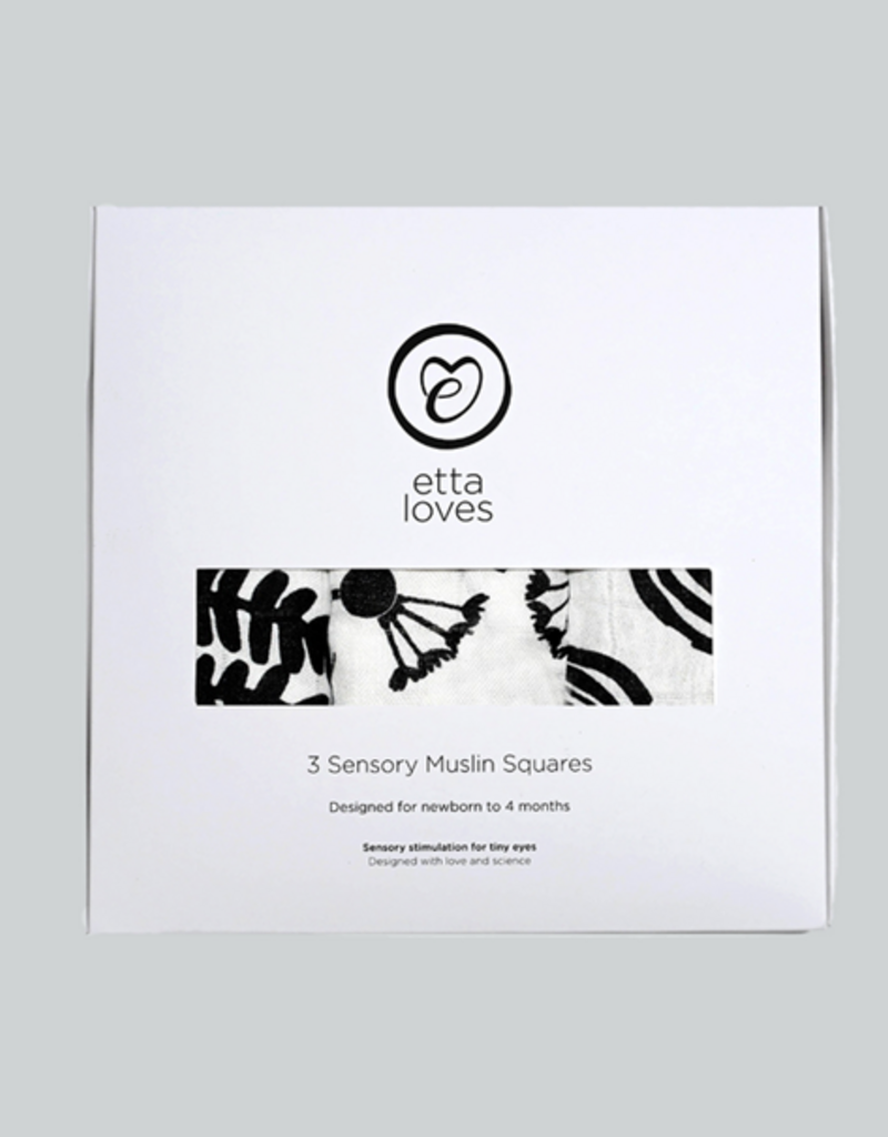 Etta Loves 3-Pack Plant Print Muslins