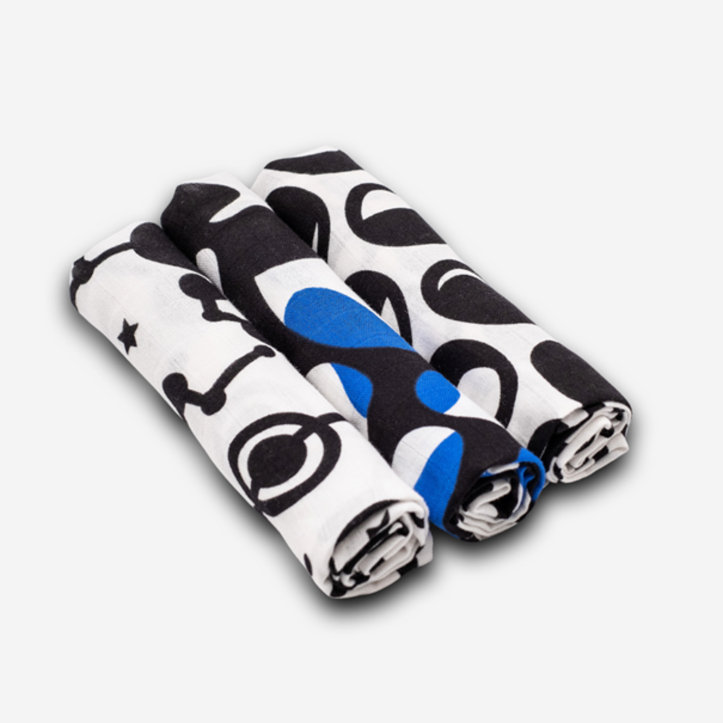 Etta Loves 3-Pack Sky Print Muslins