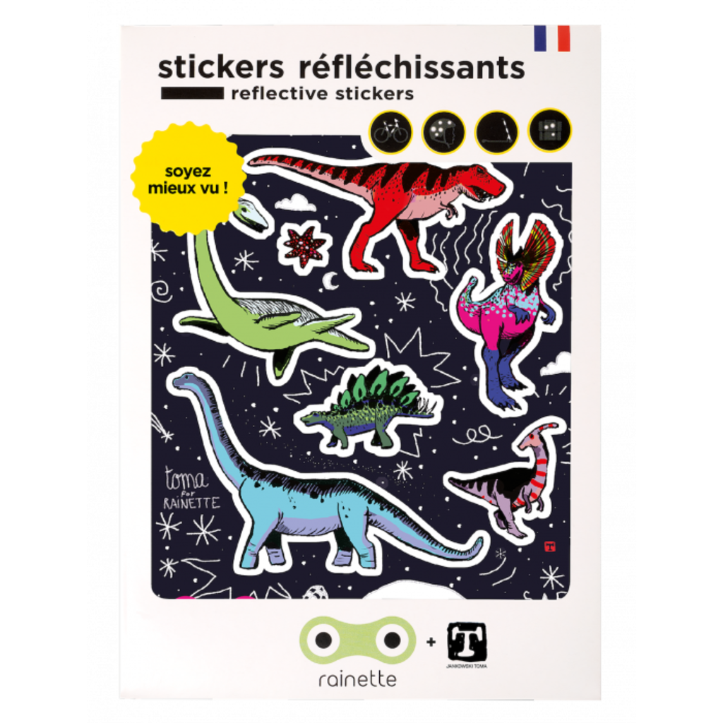 Rainette Reflecterende Stickers Dino