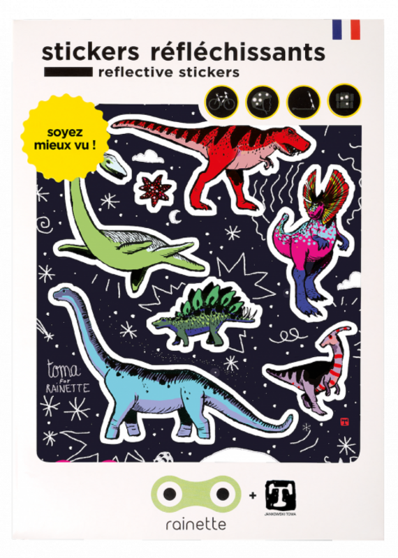 Rainette Reflecterende Stickers Dino