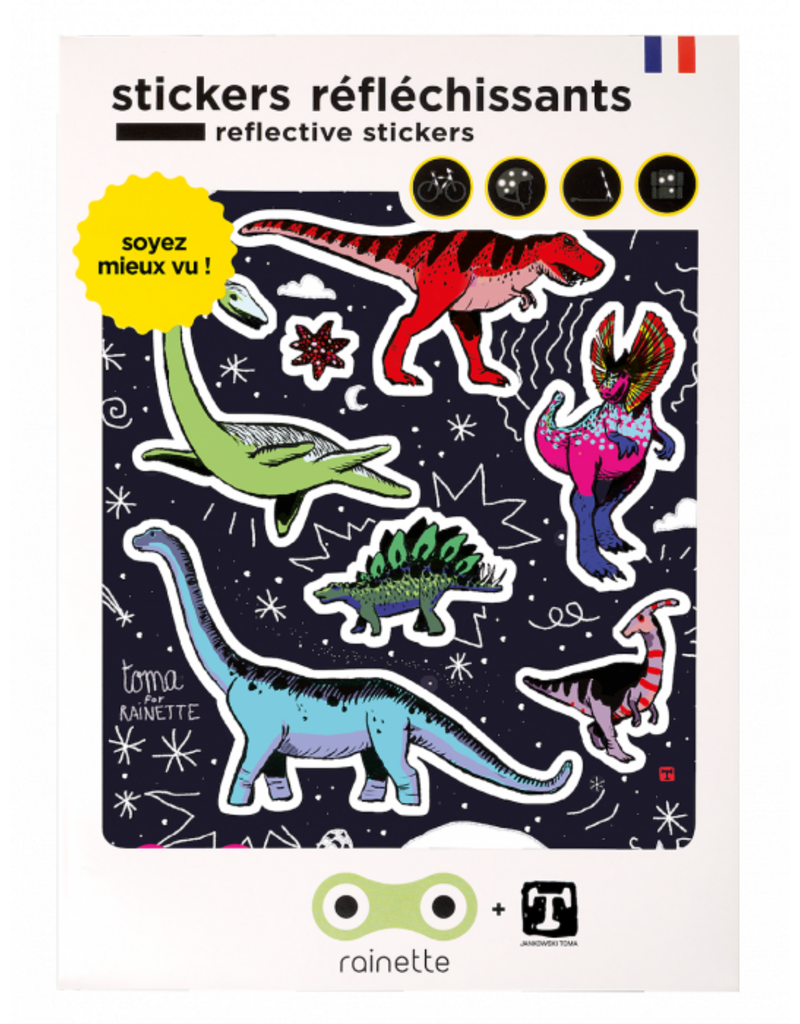 Rainette Reflecterende Stickers Dino