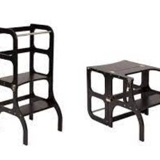 Ette Tete Houten Leertoren Step'n Sit - Zwart