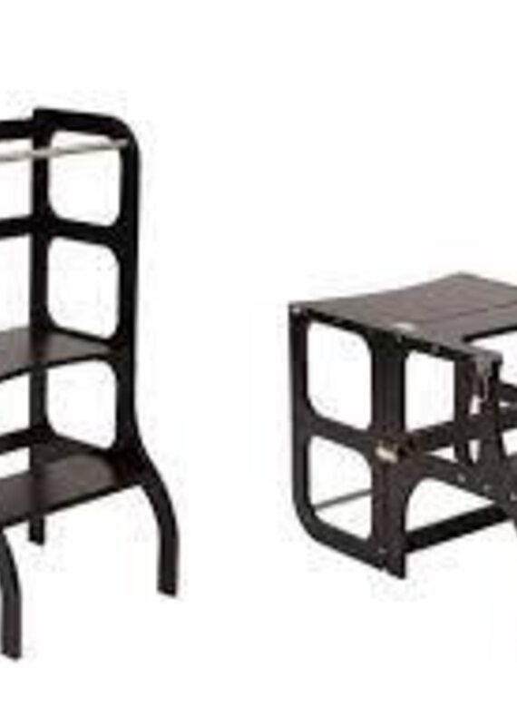 Ette Tete Houten Leertoren Step'n Sit - Zwart