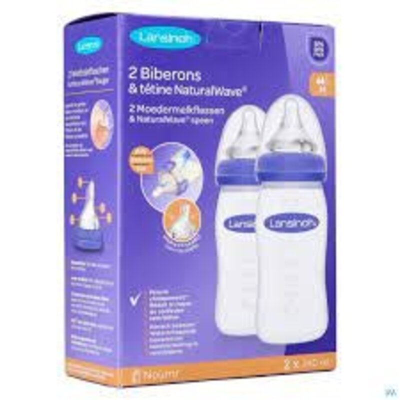 Tétine pour biberon Natural Wave - débit lent (2 pcs) de Lansinoh