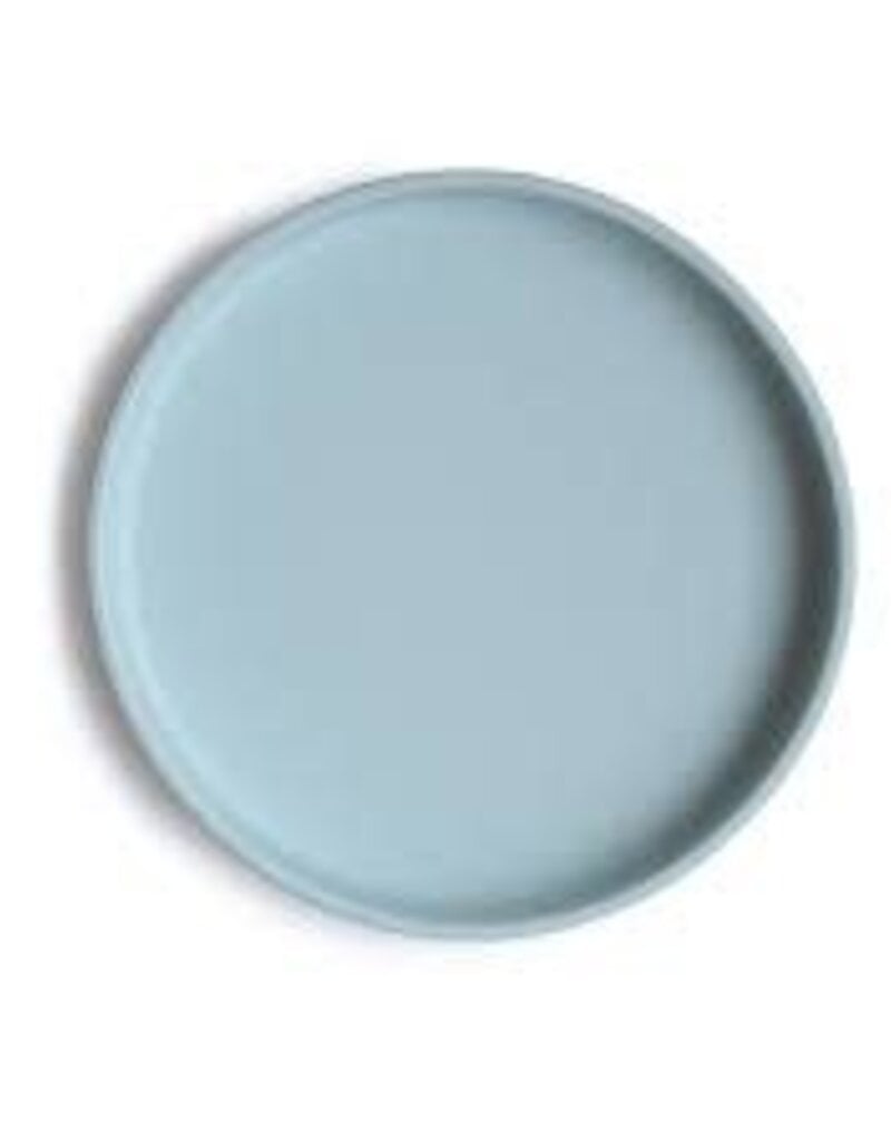 Mushie Silicone Classic Bord met Zuignap - Powder Blue