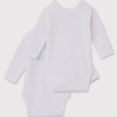 Petit Bateau 2 Overslagbody's Wit Lange Mouwen 54218