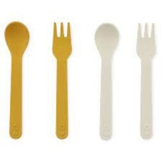 Trixie PLA spoon/fork 2-pack - Mustard