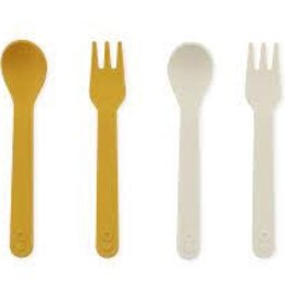 Trixie PLA spoon/fork 2-pack - Mustard