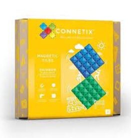 Connetix 2 pc Rainbow Blue & Green Base Plate Pack