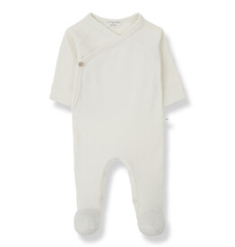 1+ in the family PAULINE jumpsuit w/feet ivory