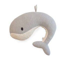 Nanami Whale Travel Pillow Grey
