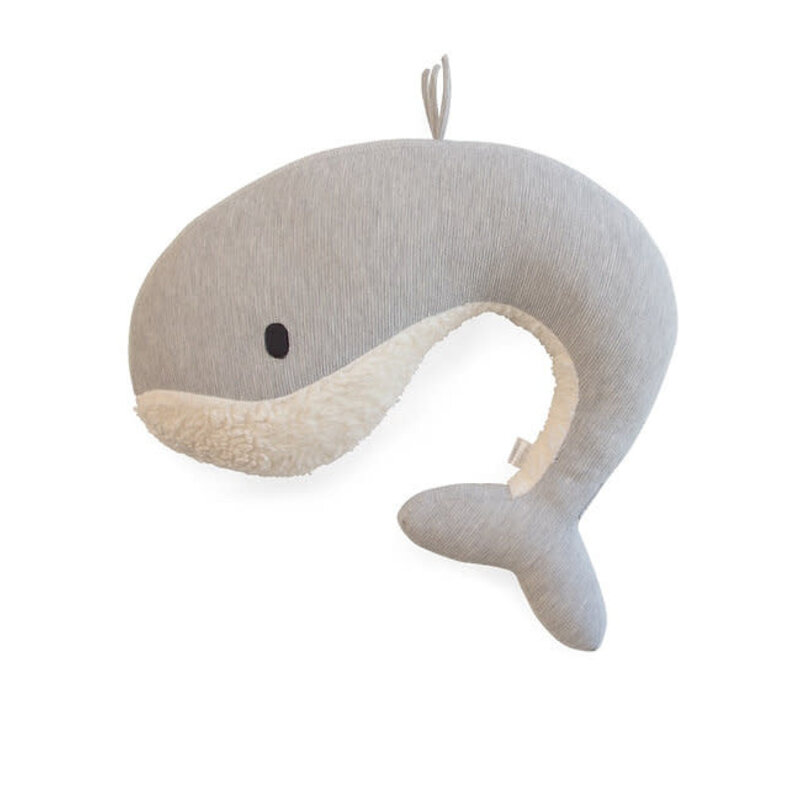 Nanami Whale Travel Pillow Grey