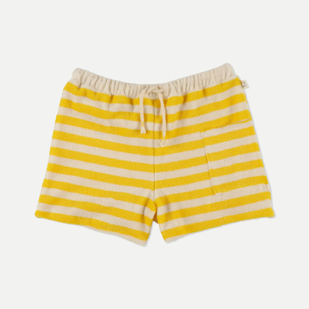 My Little Cozmo Organic toweling stripes baby shorts Yellow