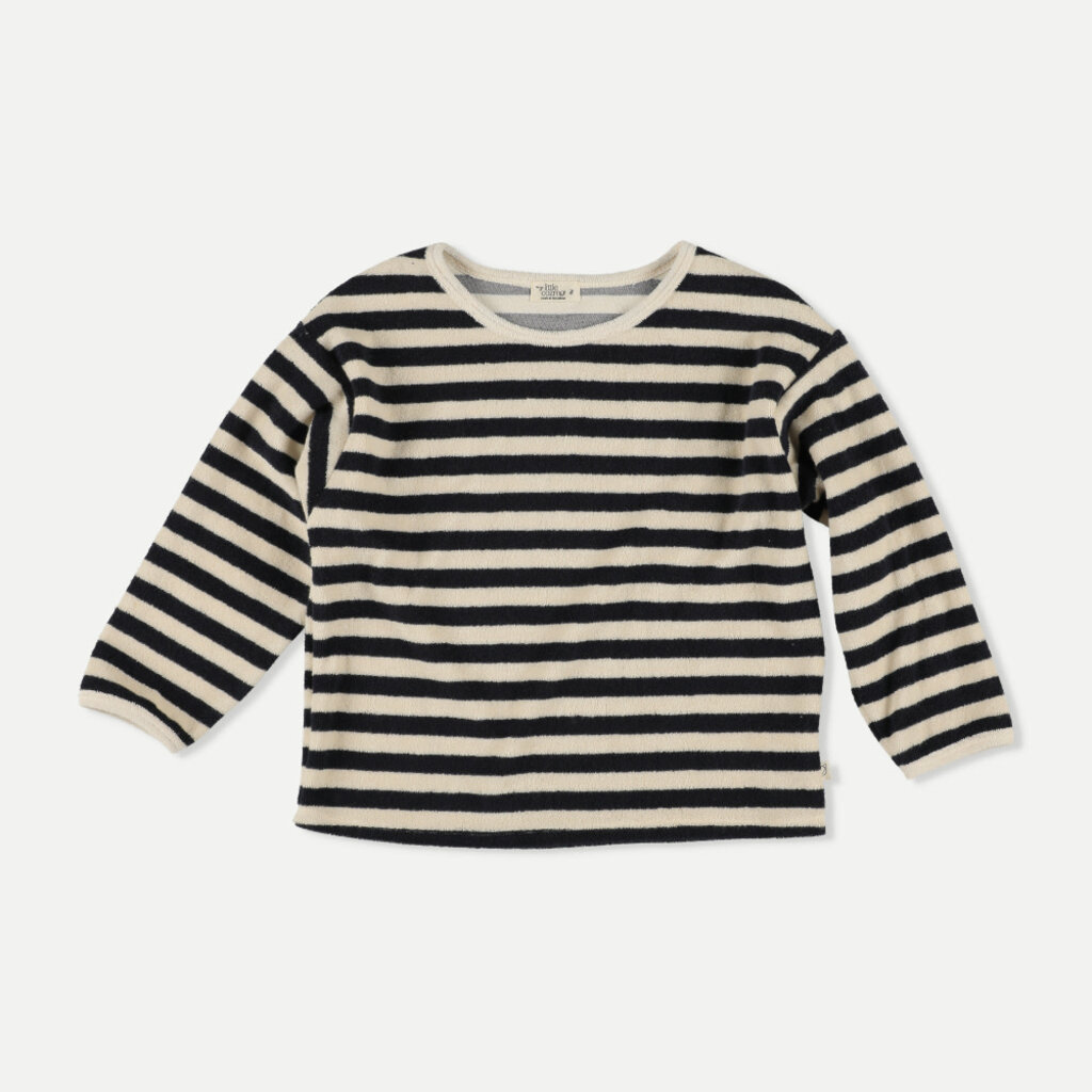 My Little Cozmo Organic toweling stripes sweatshirt Navy