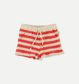 My Little Cozmo Organic toweling stripes bermuda shorts Pink Ruby