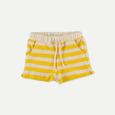 My Little Cozmo Organic toweling stripes bermuda shorts Yellow