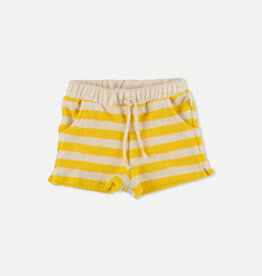 My Little Cozmo Organic toweling stripes bermuda shorts Yellow