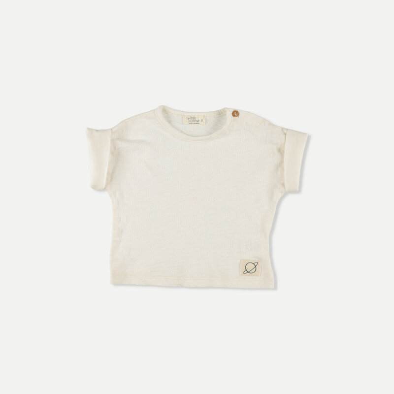 My Little Cozmo Slub basic baby T-shirt Ivory