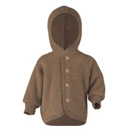 Engel Jasje Met Kap Wolfleece Walnut Melange