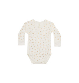 Quincy Mae Pointelle Side Snap Bodysuit Ditsy Melon