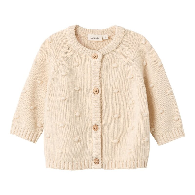 Lil' Atelier Knit Cardigan Gable Fog