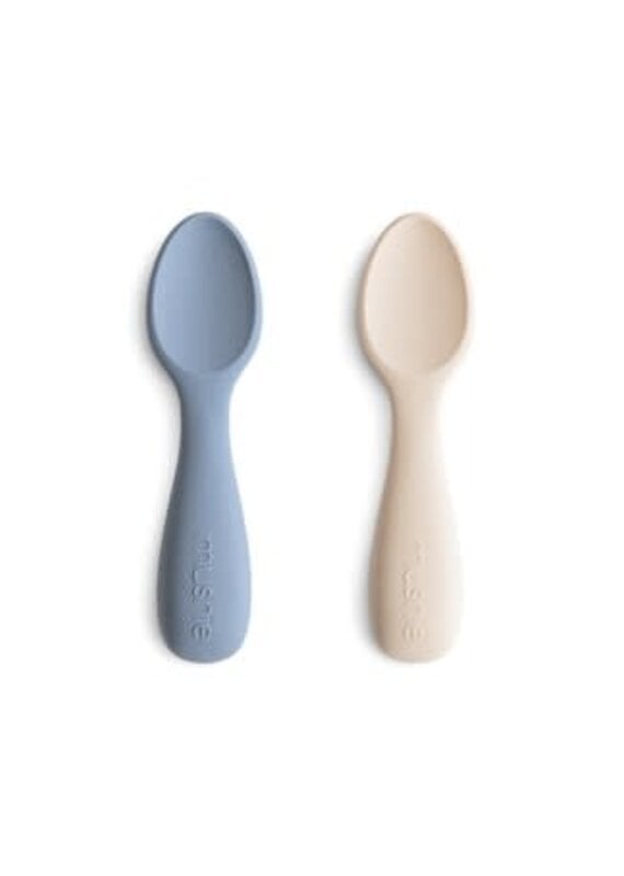 Mushie Toddler spoons - Tradewinds/Shifting sand
