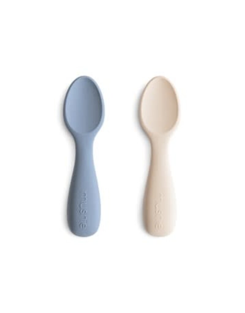Mushie Toddler spoons - Tradewinds/Shifting sand