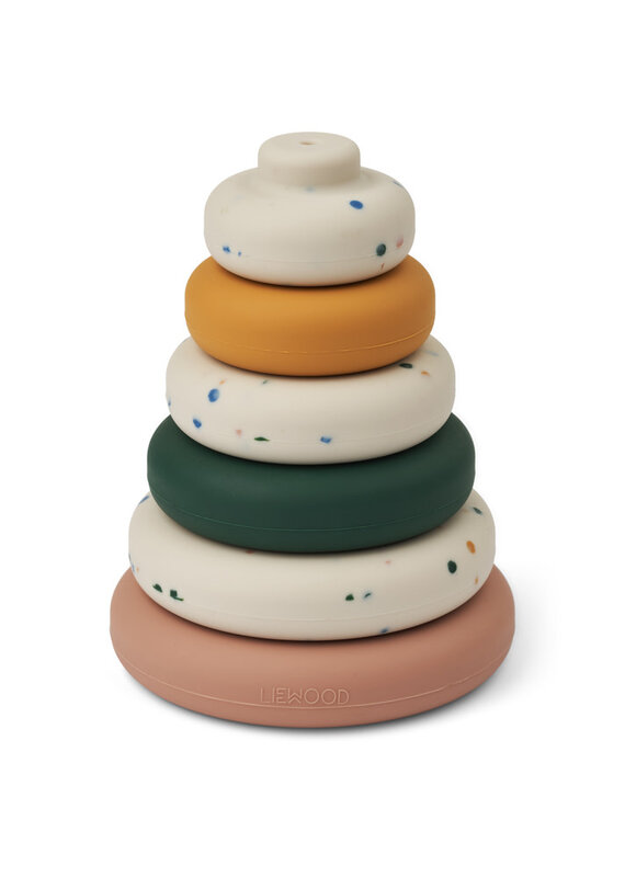 Liewood Dag Printed Stacking tower Splash dots / Sea  shell