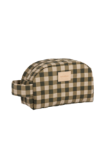 Nobodinoz Hyde Park Waterproof Vanity Case Green Checks