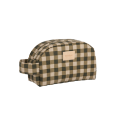 Nobodinoz Hyde Park Waterproof Vanity Case Green Checks