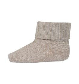 mp Denmark Cotton rib baby socks 108 Beige Melange