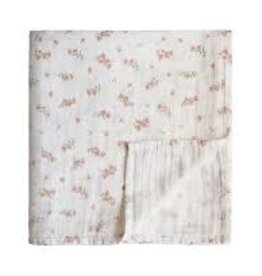 Mushie Swaddle - Pink Flowers