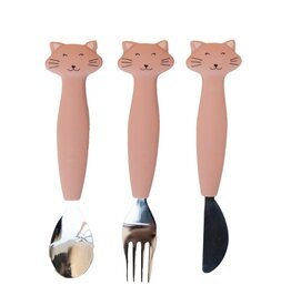 Trixie Silicone cutlery set 3-pack - Mrs. Cat