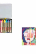 Kitpas Medium Rijstwax (Raam) Krijt 6 Pcs 'Face' pastel kleuren